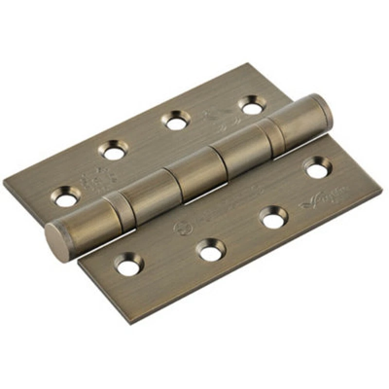 Image of Loops PAIR 102 x 76 x 3mm 13 Ball Bearing Hinge Antique Brass Interior Door Metallics