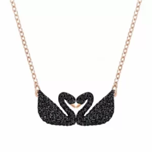 Image of Swarovski Iconic Black Double Swan Necklace 5296468