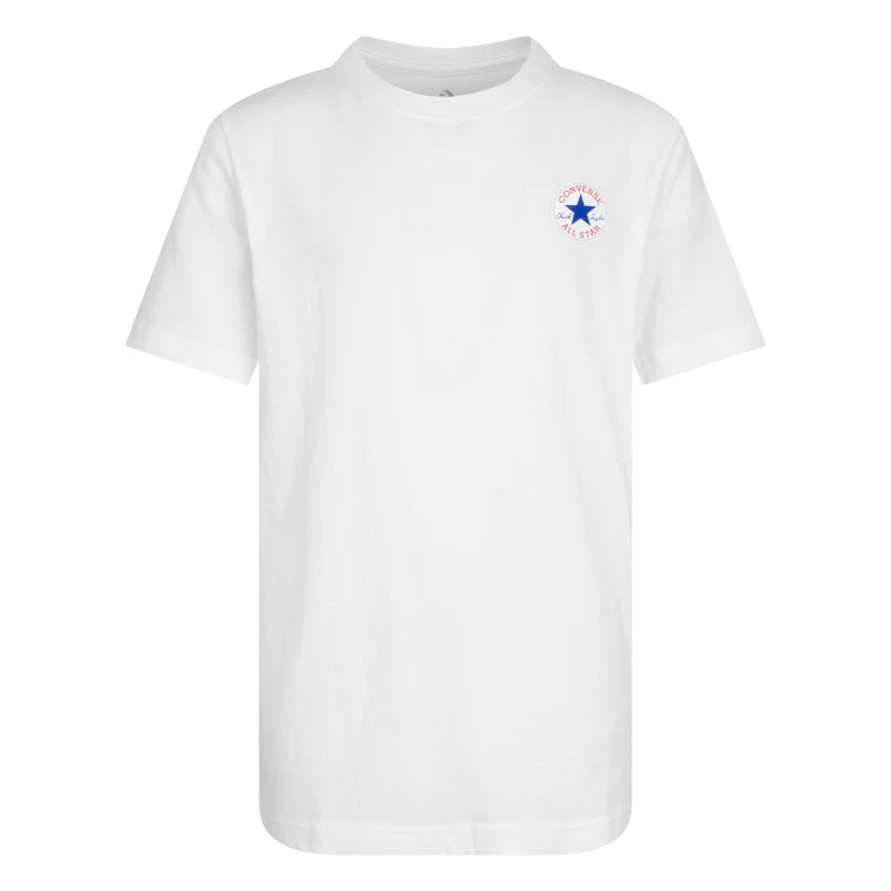 Image of Converse Kids Printed Regular Fit T-Shirt White male 9-10 (M)