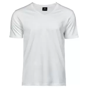 Image of Tee Jays Mens Luxury V-Neck Tee (S) (White)