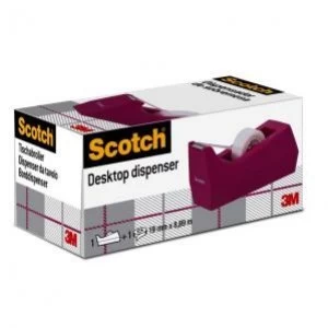 Image of 3M Scotch Magic C38 Weighted Tape Dispenser Hibiscus with 19mm x 8.89
