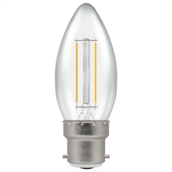 Image of Crompton LED Candle Filament Non-Dim Clear 2.2W 2700K BC-B22d
