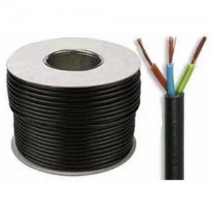 Image of Zexum 1mm 3 Core Black Cable Flexible 3183Y - 100 Meter