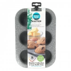 Image of Salter 6 Piece Muffin Tray - Grey