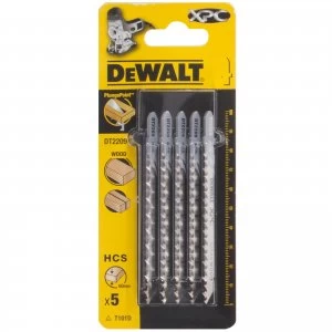 Image of DEWALT XPC T101D Bi Metal Jigsaw Blades for Wood Pack of 5
