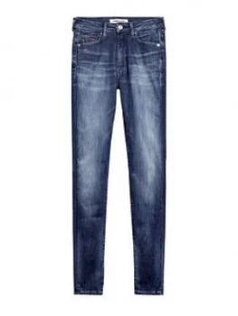 Image of Tommy Jeans Sylvia High Rise Super Skinny Jeans - Blue