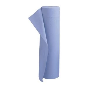 Image of 5 Star Facilities Hygiene Roll 20" Width 100 per cent Recycled 2 Ply 130 Sheets W508xL457mm 40m Blue
