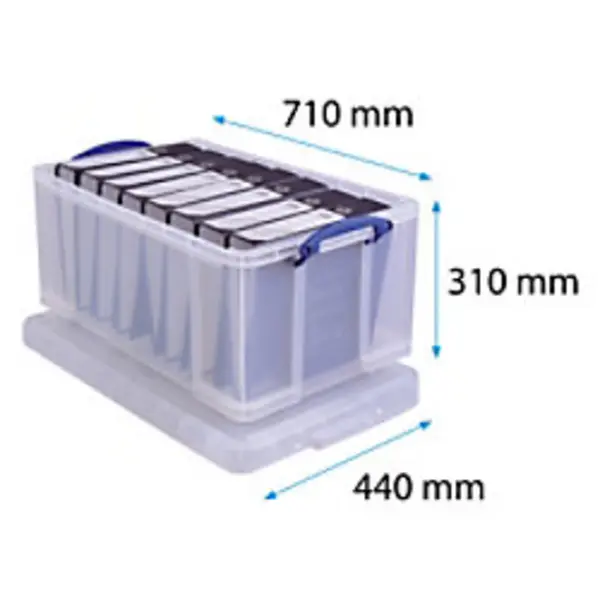 Image of NOTFOUND Really Useful Plastic Storage Box 64 Litre Clear - 64CCB 64CCB
