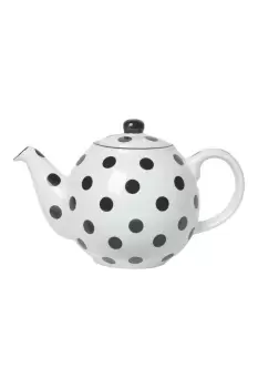Image of Globe Teapot, White/Black Spot, Two Cup - 500ml Boxed
