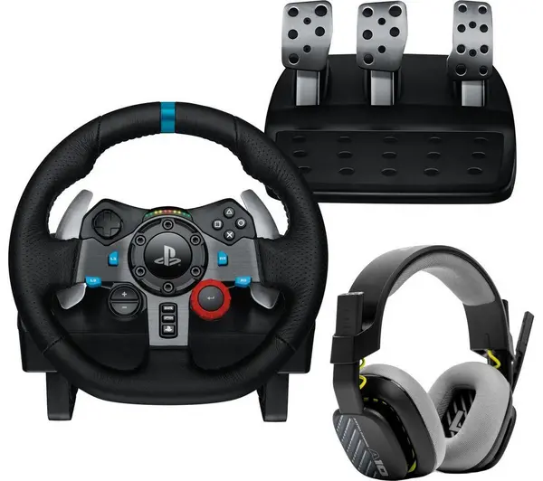 Image of Logitech G29 Racing Wheel with Pedals & ASTRO A10 Gaming Headset Bundle 5099206119116