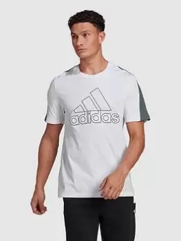 Image of adidas Fi Bos Tee - White, Size S, Men