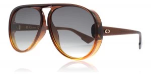 Image of Christian Dior Diorlia Sunglasses Brown / Orange 12J 62mm