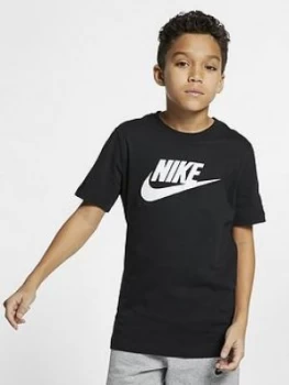 Image of Nike Boys Nsw Futura Icon Tee, Black, Size S, 8-10 Years