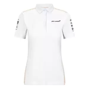 Image of 2021 McLaren Team Polo Shirt (White) - Womens