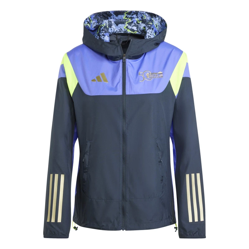 Image of adidas Womens Performance Running Jacket Aurora Ink female 6 (XXS)