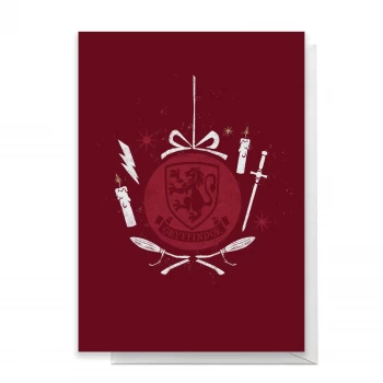 Image of Harry Potter Gryffindor Christmas Greetings Card - Large Card