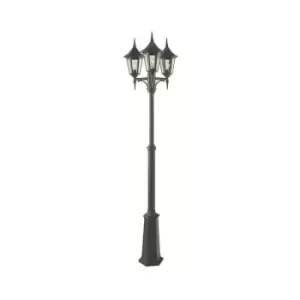 Image of Elstead - 3 Light Triple Outdoor Post Lantern Black IP54, E27