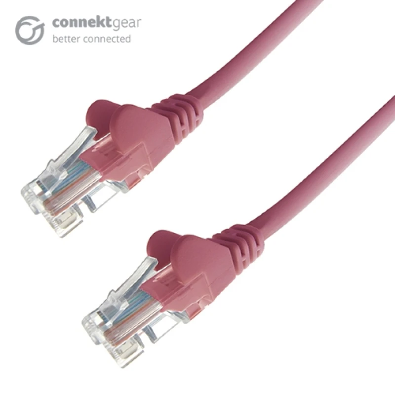 Image of Connekt Gear 1.5m RJ45 CAT5e UTP Stranded Flush Moulded Network Cable - 24AWG - Pink