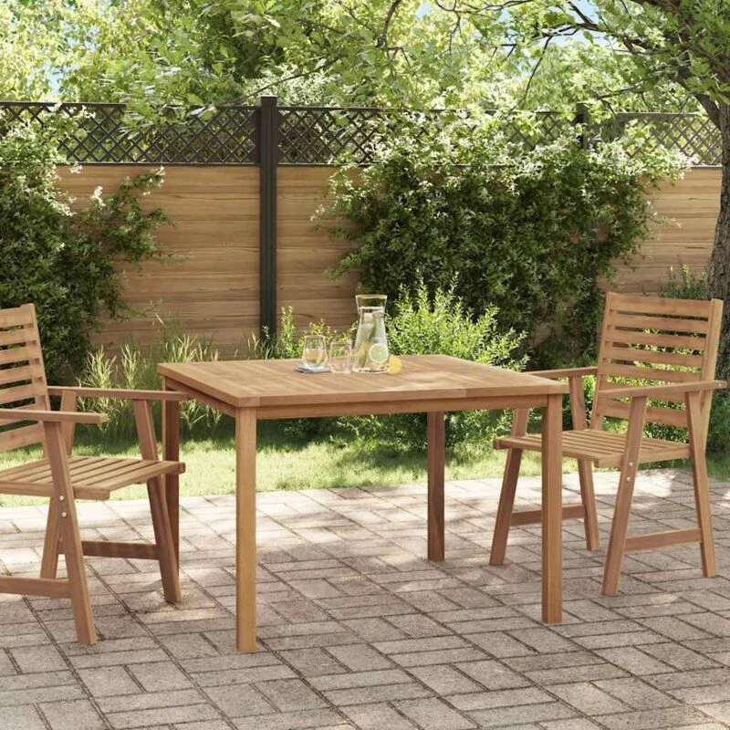 Image of VIDAXL Garden Dining Table 110x110x77cm Solid Teak Wood vidaXL 8720286597484