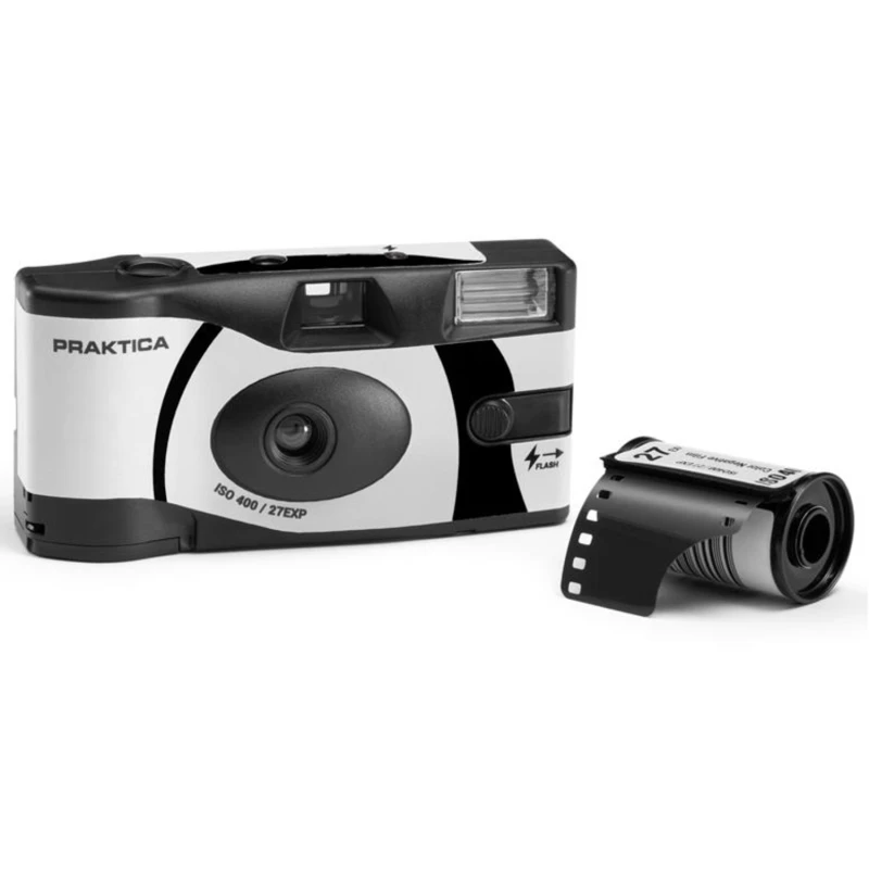Image of Praktica Single Use Disposable Black & White Film Camera with Flas