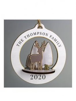Image of Personalised 3D Deer Christmas Decoration