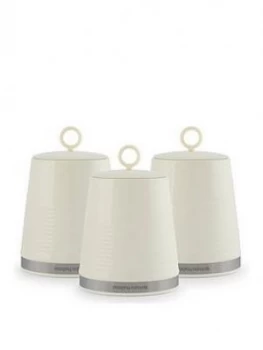 Image of Morphy Richards Dune Set Of 3 Canisters- Ivory Cream