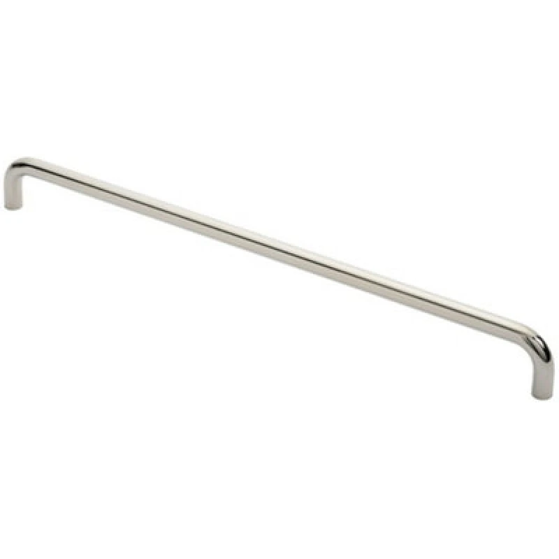 Image of Loops Round D Bar Pull Handle 619 x 19mm 600mm Fixing Centres Bright Steel Metallics unisex