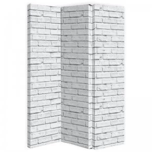 Image of White Brick Room Divider Screen