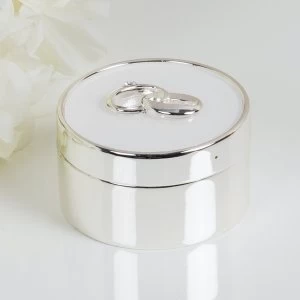 Image of Amore Silver Plated & White Epoxy Ring Box