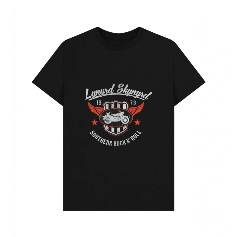 Image of Lynyrd Skynyrd Mens Printed Black T-Shirt Size: Small Black Male S