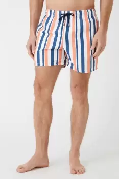 Image of Orange Bold Stripe Swim Short