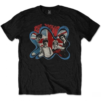 Image of Who - The - Groovy Border Unisex Medium T-Shirt - Black