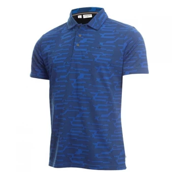 Image of Calvin Klein Golf Golf Aztec Polo Shirt Mens - Blue