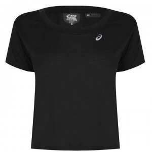 Image of Asics Race Crop Top Ladies - Black