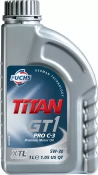 Image of FUCHS TITAN GT1 PRO C-3 5W-30 ENGINE OIL LUBRICANT 1 LITRE ACEA C3 API SN