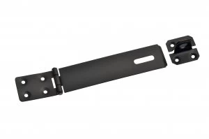 Image of Wickes Safety Door Hasp and Staple - Black 152mm