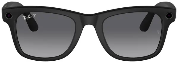 Image of Ray-Ban Meta Wayfarer L Matte Black, Polar Gradient Graphite