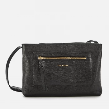 Image of Ted Baker Womens Calitaa Zip Detail Cross Body Bag - Black