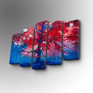 Image of 5PUC-098 Multicolor Decorative Canvas Painting (5 Pieces)