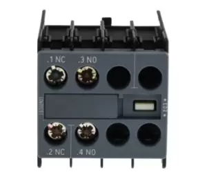 Image of Siemens Sirius Innovation Auxiliary Contact - 1NC + 1NO, 2 Contact, Snap-On, 6 A dc, 10 A ac