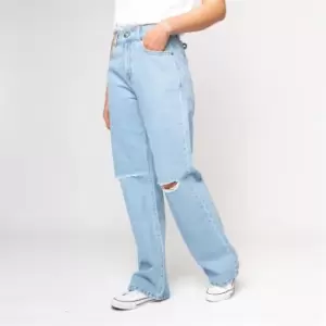Image of Firetrap Ladies Wide Leg Jean - Blue