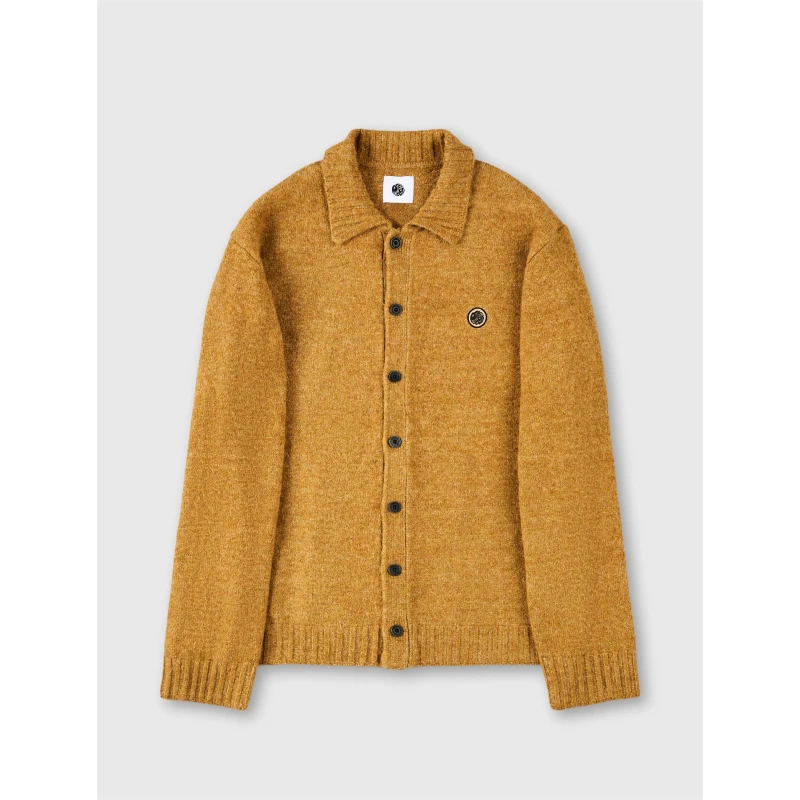 Image of Pretty Green Mens PG Whittaker Structured Tailored Overshirt Tan male Small