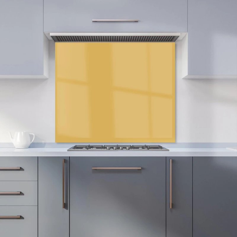 Image of Warren Reed - Designer Desert Yellow Kitchen Splashback Size: 900mm x 750mm Yellow Unisex 900mm x 750mm