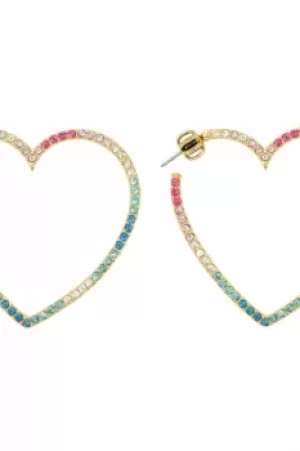 Image of Juicy Couture Jewellery Iconic Juicy Rainbow Heart Hoop Earrings JEWEL WJW726-710