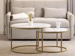 Image of Seconique Dallas Marble Effect Round Nest of Tables