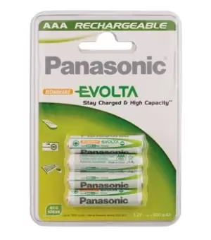 Image of Panasonic Evolta Rechargeable AAA Battery 12 x 4 Cards Connect 30650