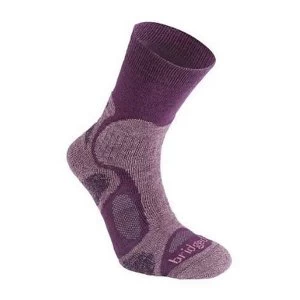 Image of Bridgedale Womens Cool Fusion Trail Blaze Socks Purple Large