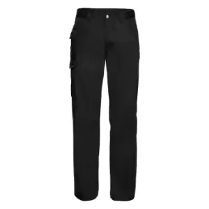 Image of Russell Workwear Mens Polycotton Twill Trouser / Pants (Long) (42W x Long) (Black)