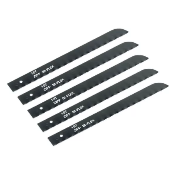 Image of Sealey SA346/B18 Air Saw Blade 18tpi Pack of 5