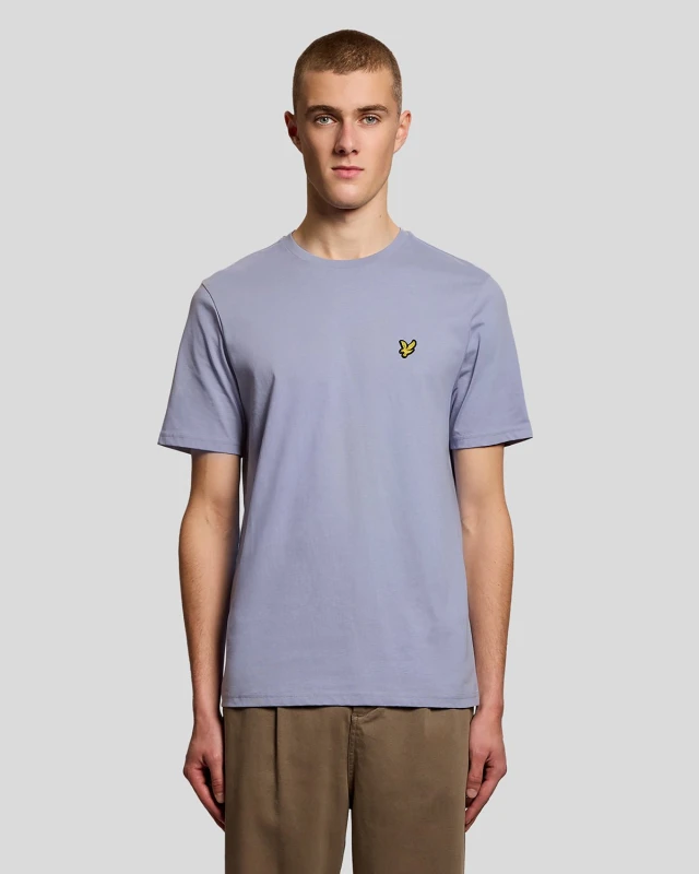 Image of Lyle & Scott Mens Cotton Crew Neck T-Shirt in Light Blue